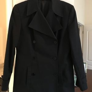 Ellen Tracy Black Peacoat Jacket